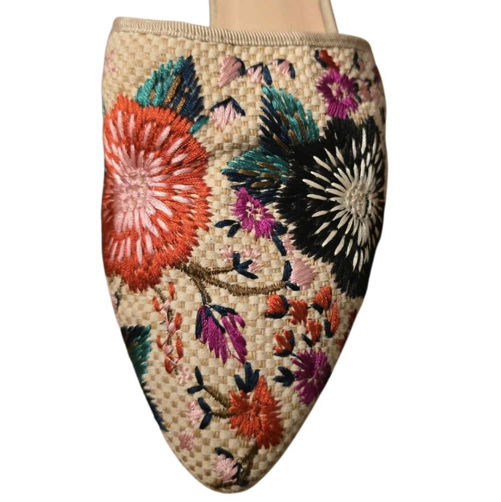 Kate Spade NY Montclair Multicolor Embroidered Mules Size 8 in EUC - Picture 2 of 9